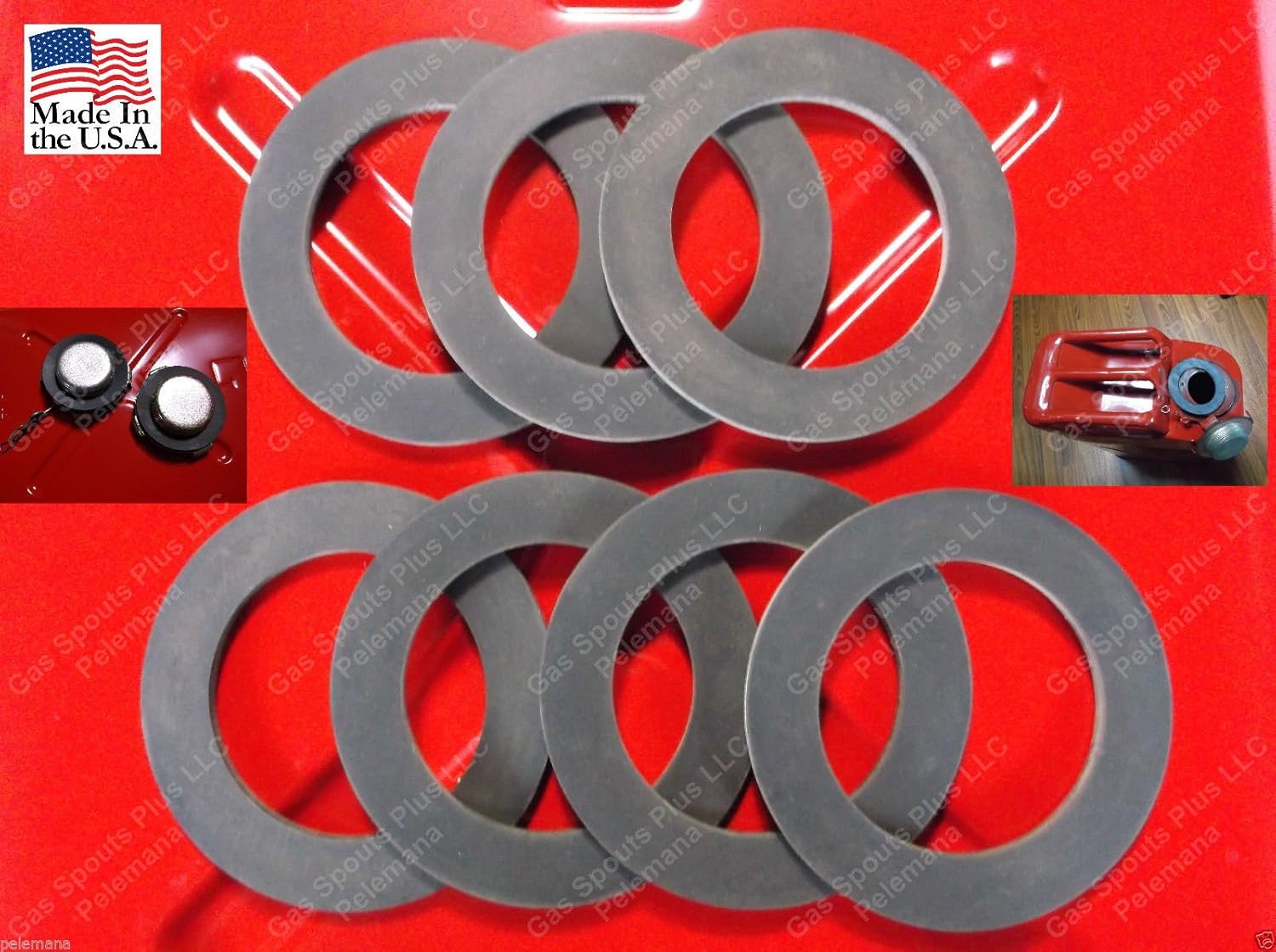 7 Jerrycan CAP GASKETS Metal Gerry G Can 5 Gallon 20L