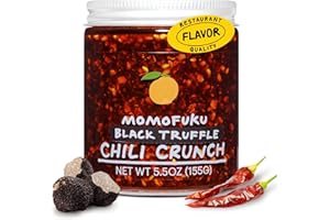 Momofuku Black Truffle Chili Crunch by David Chang, (5.5 Ounces), Chili Oil with Crunchy Garlic and Shallots, Spicy Chili Crisp with Real Truffle for Cooking as Sauce or Topping (Packaging May Vary)