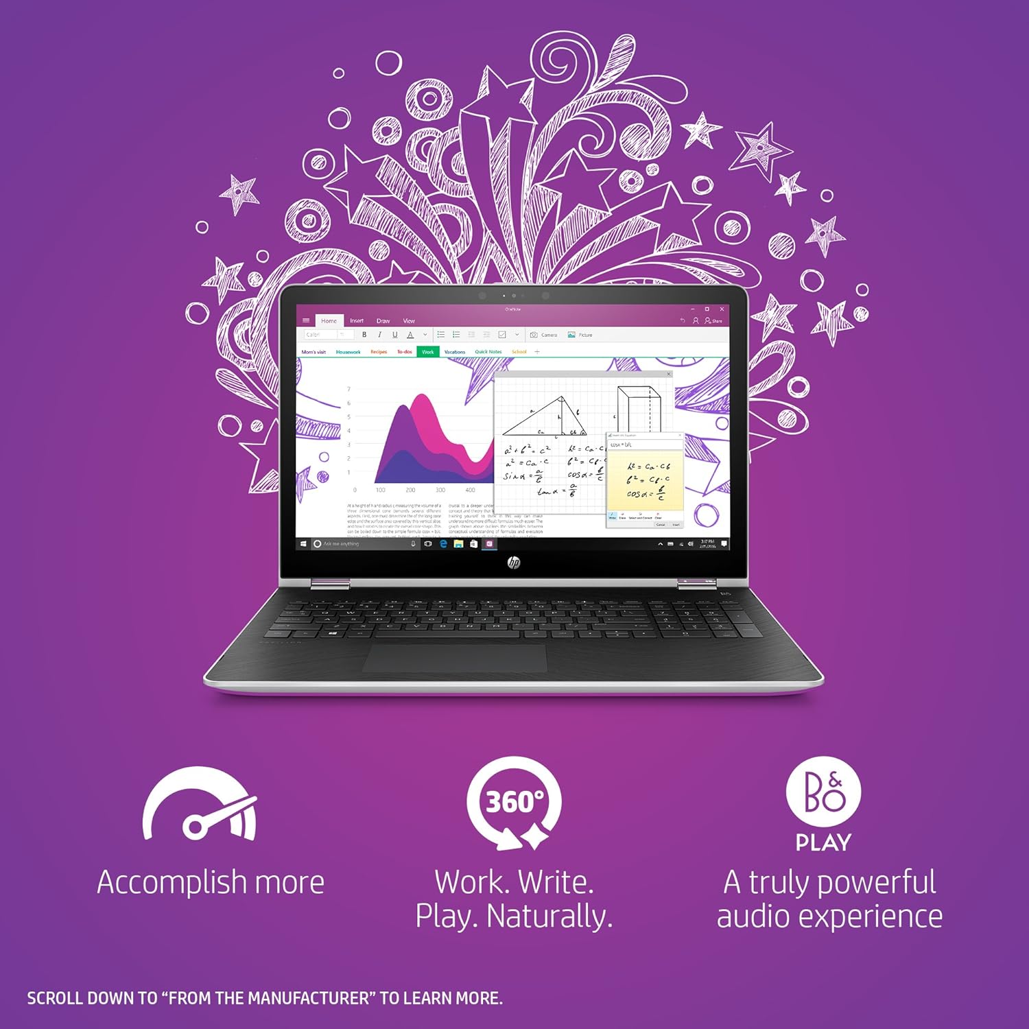 Amazon.com: HP Pavilion x360 15-inch Convertible Laptop, Intel Core  i5-7200U, 8GB RAM, 1TB hard drive, Windows 10 (15-br010nr, Silver):  Computers & ...