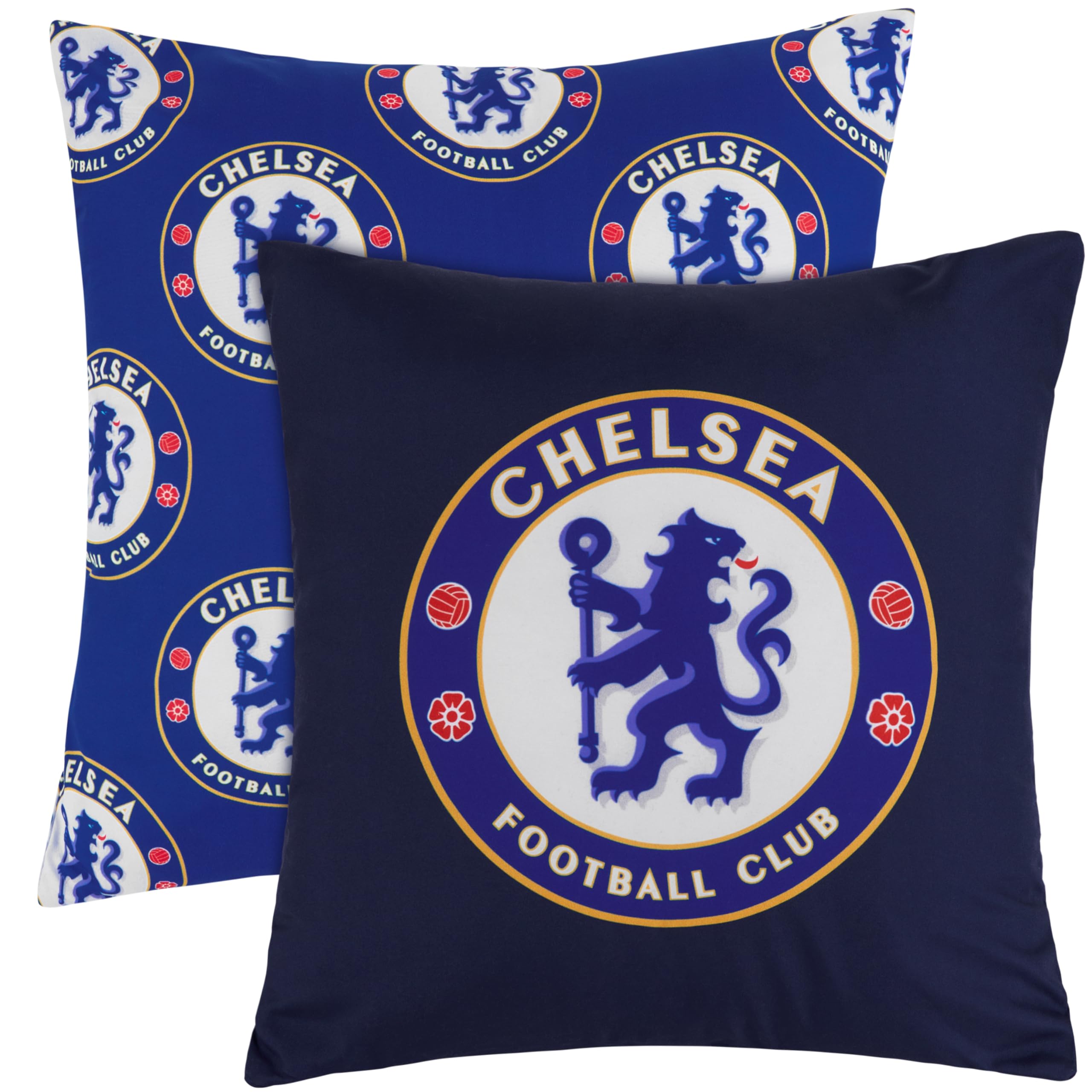 Chelsea F.C. Square Cushion Covers, 39 x 39cm Bed, Sofa Cushion Cover Pack of 2 Gifts