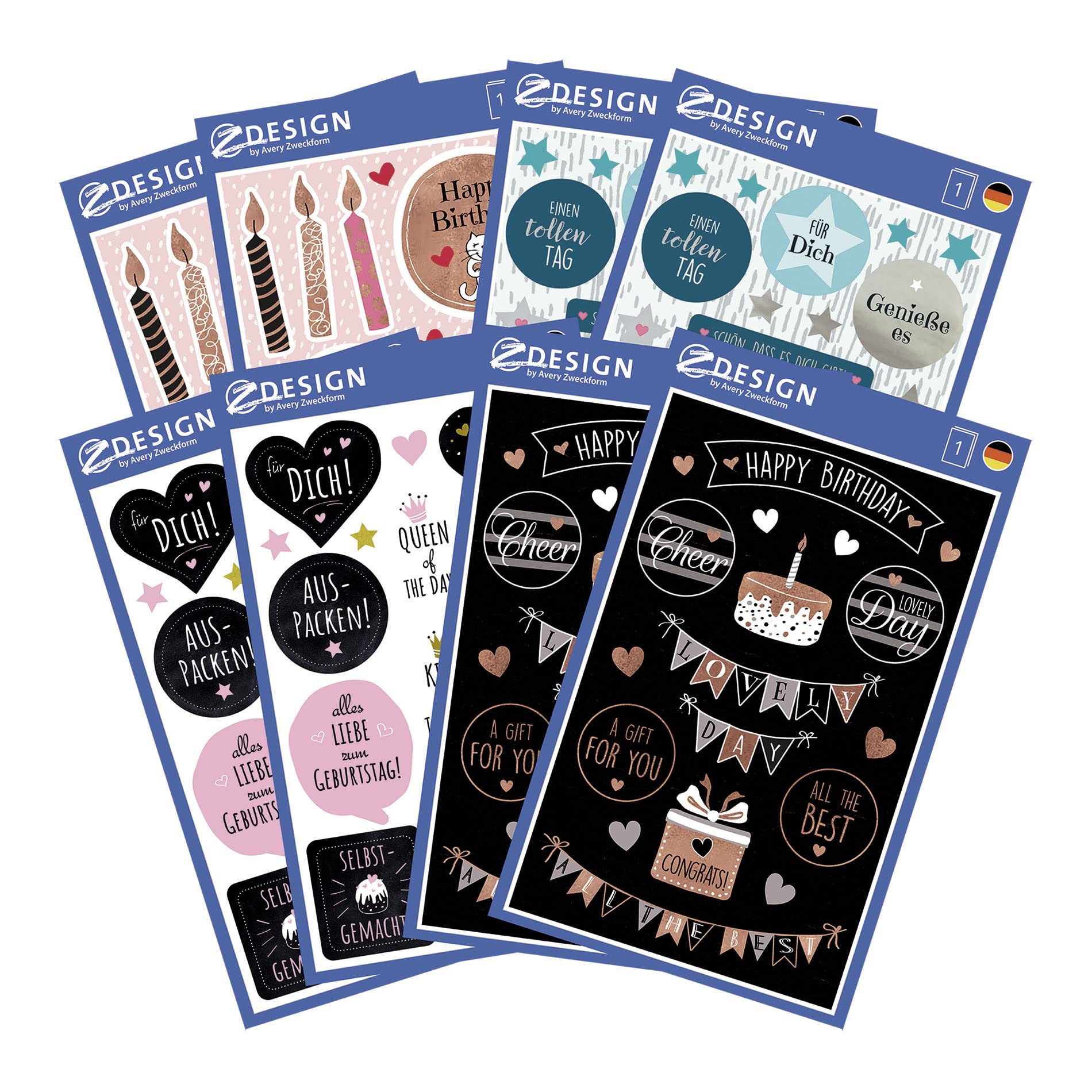 Avery Zweckform 162 Birthday Stickers