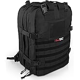 MediTac Deluxe Special Ops Tactical Field Medical Stomp Pack - Largest Backpack for all Gear & Equipment - Black