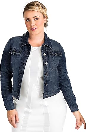 plus size destroyed jean jacket