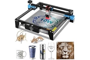 Twotrees TTS-10 Pro Laser Engraver,10000mW High Precision Laser Engraving Machine,Laser Cutter,30000mm/min Speed,0.069mm Laser Spot Engraver Machine for DIY,Wood,Metal,Acrylic,Glass,Stainless Steel