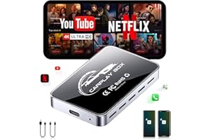 FAIMEE AI Box Wireless CarPlay & Auto Adapter - Plug & Play, Dual-Band WiFi, Bluetooth 5.0, 4K Video Support, Android 12.0 System, Compatible with Factory CarPlay & Android Auto （4GB RAM+32GB ROM）