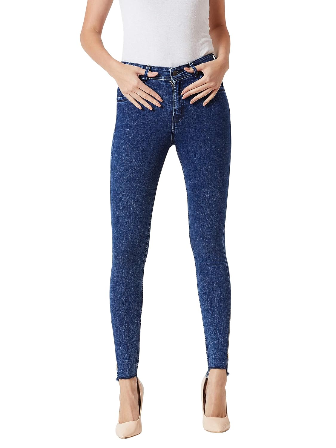 mid rise cropped jeans