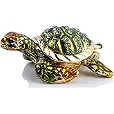 Mini Sea Turtle Figurine Trinket Box Hinged Jewelry Boxes