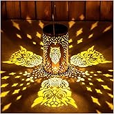 Owl Solar Lanterns Outdoor Waterproof Hanging Solar Lights Owl Gifts for Women Men Metal Decorative LED Owl Lanterns for Garden Decor,Yard,Patio,Lawn,Tabletop,Pathway,Landscape