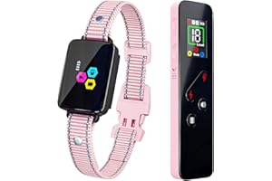 DALI ENERGY CAT Cat Training Collar Cat Bark Collar with Remote Electric Cats Shock Collar 3300FT IP67 Waterproof 3 Training Modes Beep Vibration Shock Mode Top Meowing Effective for Bad Behavior Pink