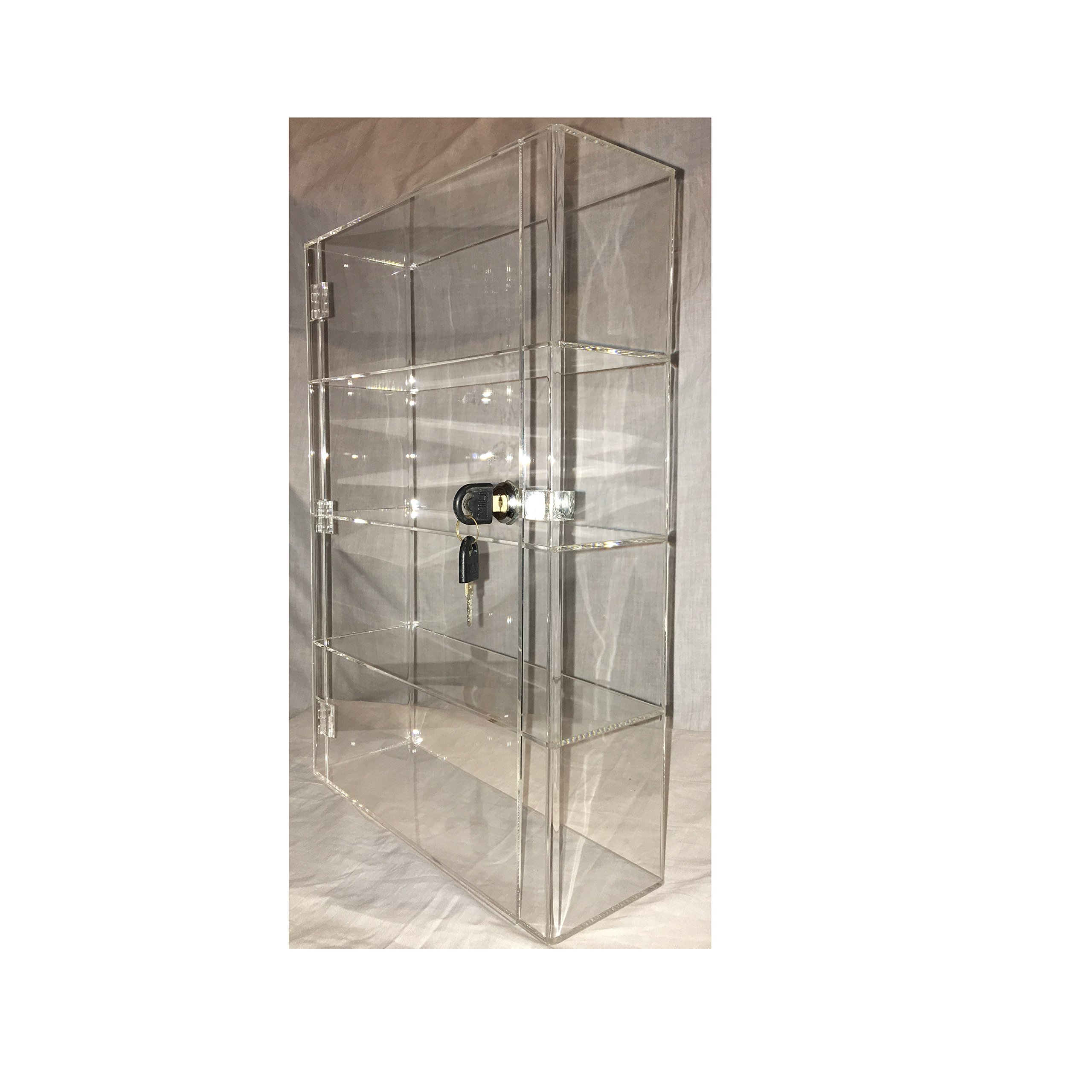 PC3721 ยฎ 1 High Gloss Clear Acrylic Display Case with Front Door & Security Lock DB092-CABA3