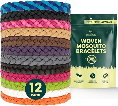 Green Haven Green Haven Mosquito Repellent Bracelets 12 Pack Adjustable