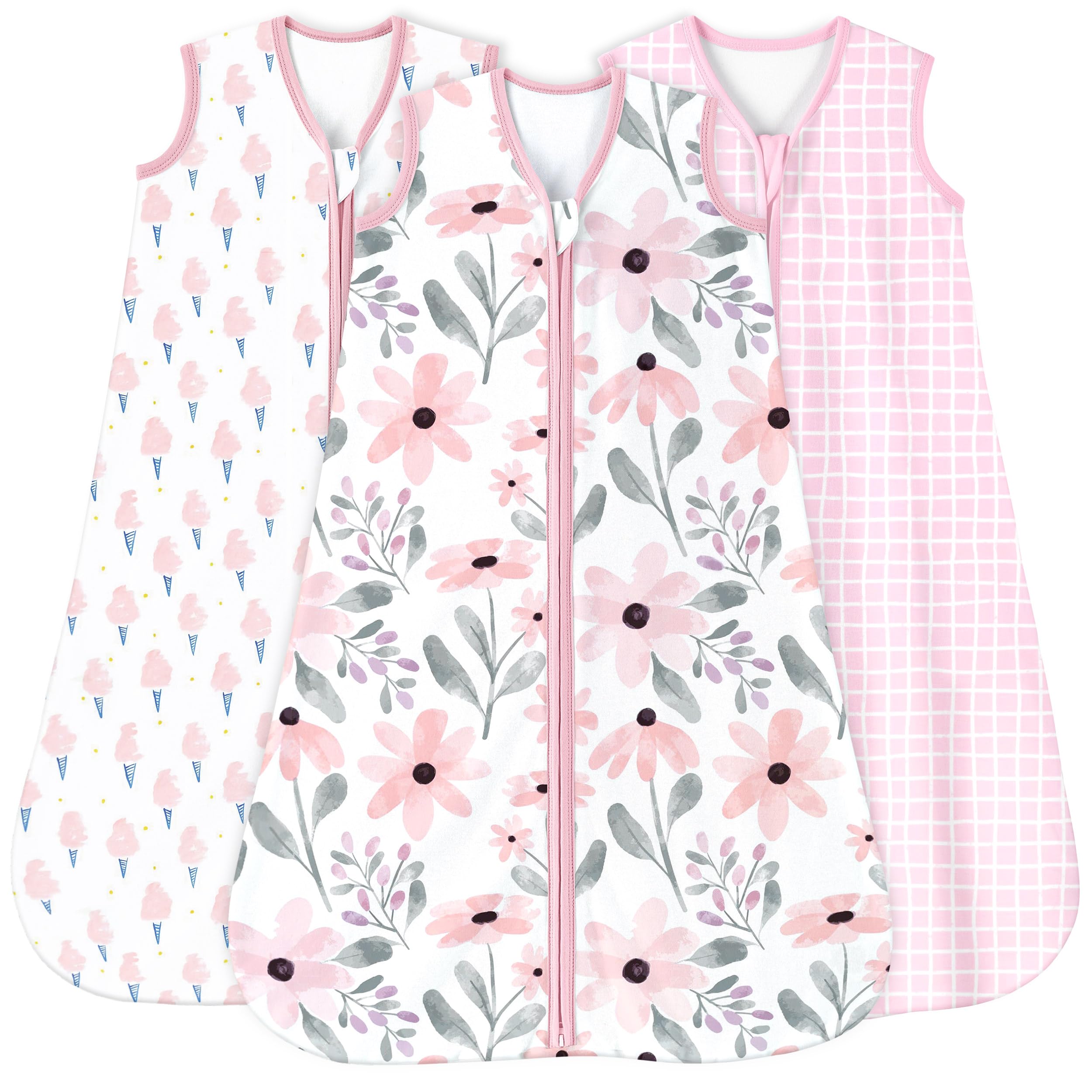 Photo 1 of Yoofoss Baby Sleep Sack 18-24 Months 0.5 Tog Wearable Blanket for Baby, 3 Pack 100% Organic Cotton Infant Toddler Sleeping Sack 2-Way Zipper Lightweight Sleep Sack
