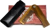Viking Revolution Folding Beard Comb with Pouch Sandalwood Men Gift view 7