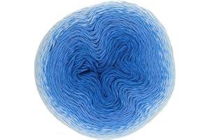 Scheepjes Yarn Whirl Ombre - 1111 Yards, 60% Cotton Yarn for Crocheting, Knitting Kit and Crafts, 40% Acrylic Yarn, Softly Color Changing Crochet Kit, Extra Large Yarn Cake (Mediterranean MooHa)