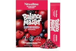 Newellme Balance Master Super Reds – Beet Root & Grape Seed Antioxidant Powder for Circulation, Natural Energy & Skin Wellness | Mixed Berry Superfood Drink, 14 Stick Packs
