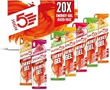 HIGH5 Sport Gel Running Pack 20x40g Energy Gels Mixed Flavours Caffeine Optional