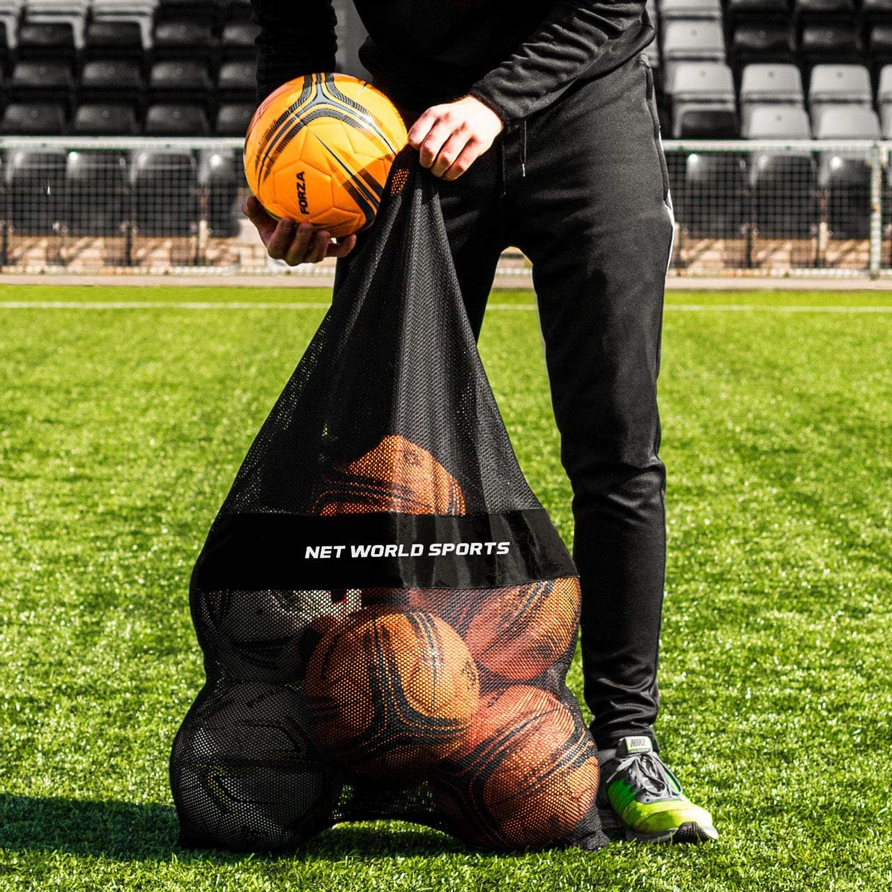 FORZA Footballs & Carry Bag [Pack of 12] 12 Football Balls with Mesh