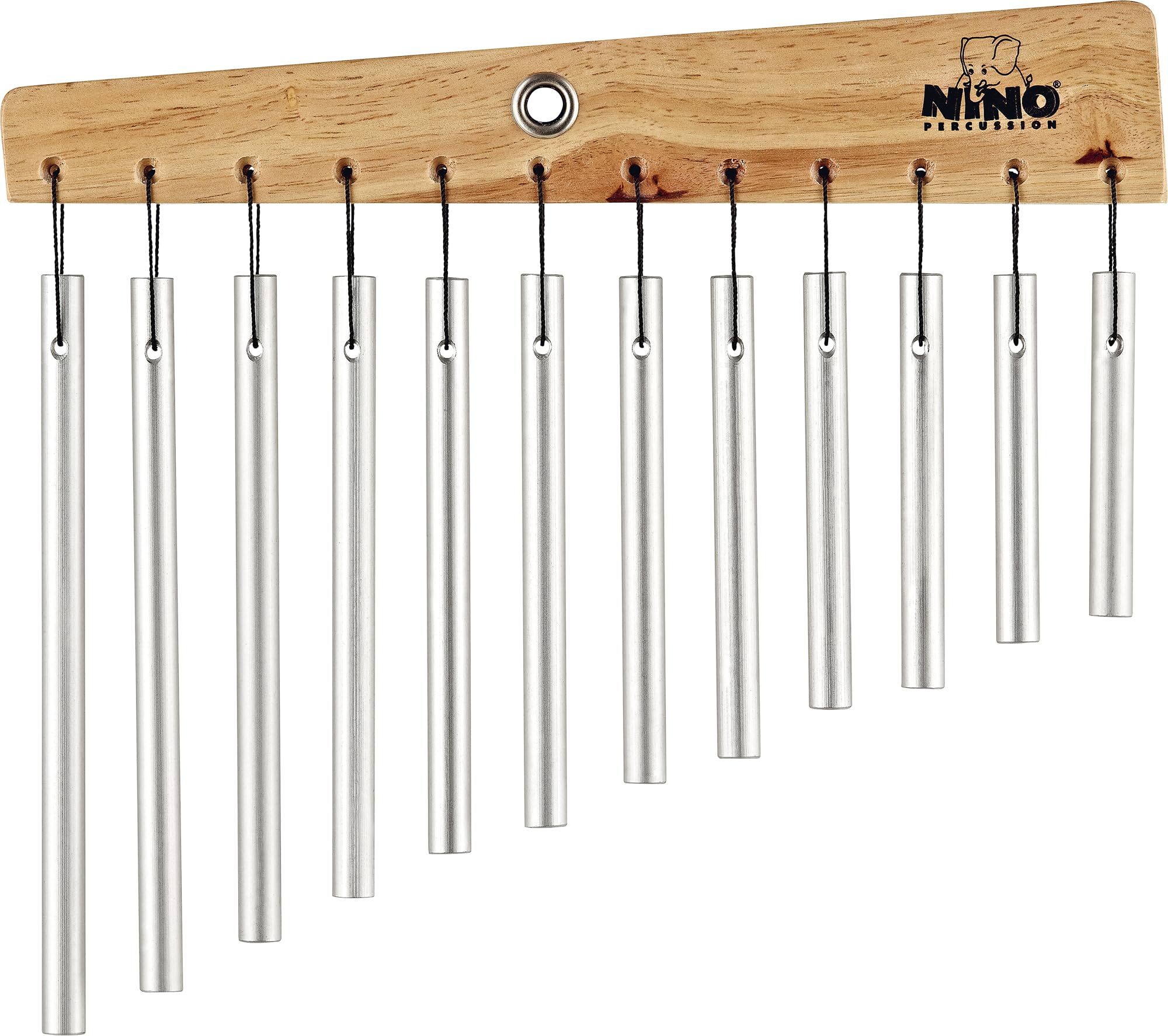 Nino Percussion Chimes Instrument – 12 Sound Bars – Gift Idea for Children from 4 Years – Wood and Aluminium, Natural (NINO600)