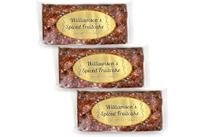WILLIAMSON GOURMET FRUITCAKE Williamson's Spiced Fruitcake, Fruit Cake, Freshly Made, Gourmet Snack, Food Gift with Fine Fruits and Nuts (12 Ounces) (3 Count)