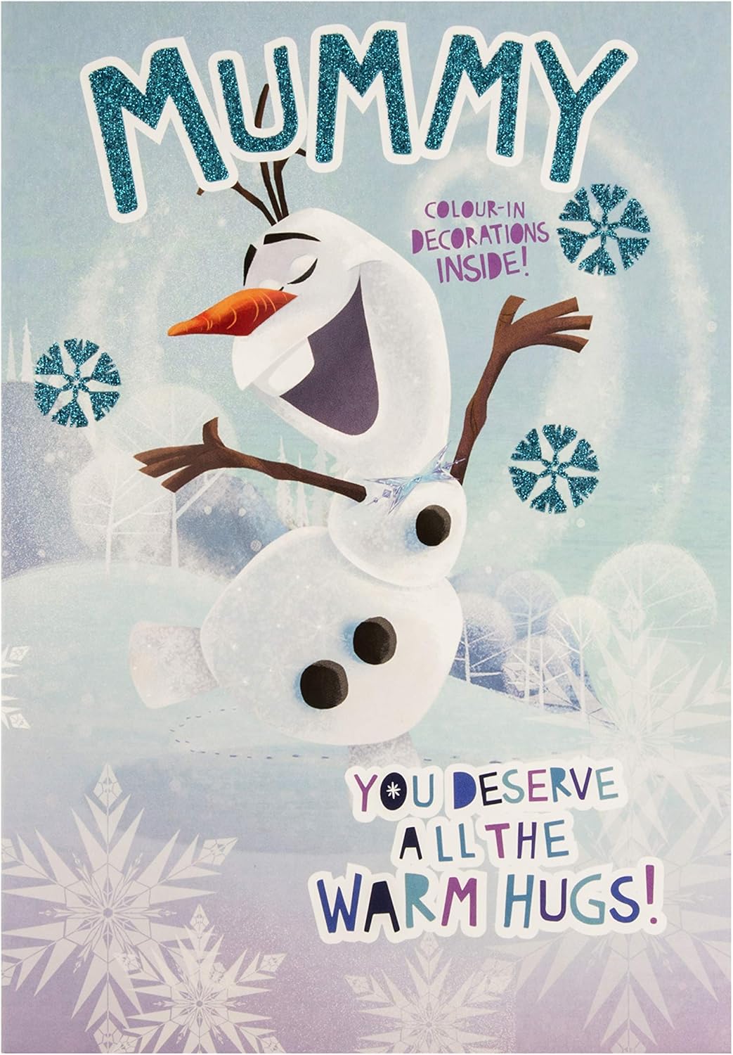 Hallmark Christmas Activity Card For Mummy - Frozen Olaf Design, blue, 22.8 cm by 15.9 cm