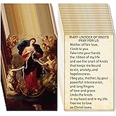 Fankya 240pcs Mary Undoer of Knots Catholic Prayer Cards Religious Christian Gospel Tracts Bible Rosary Prayer Card for Evangelism Church Catholic Valentines Day (Mary Undoer of Knots)