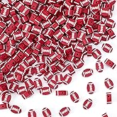 Augshy 300Pcs Football Color Oval Loose Beads for Jewelry Making, DIY Crafts and Handicrafts