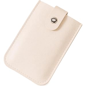 Wallet Pockets Slim Laminated Concealed Business Card Case Pull out Type ID Card Holder Men(White)