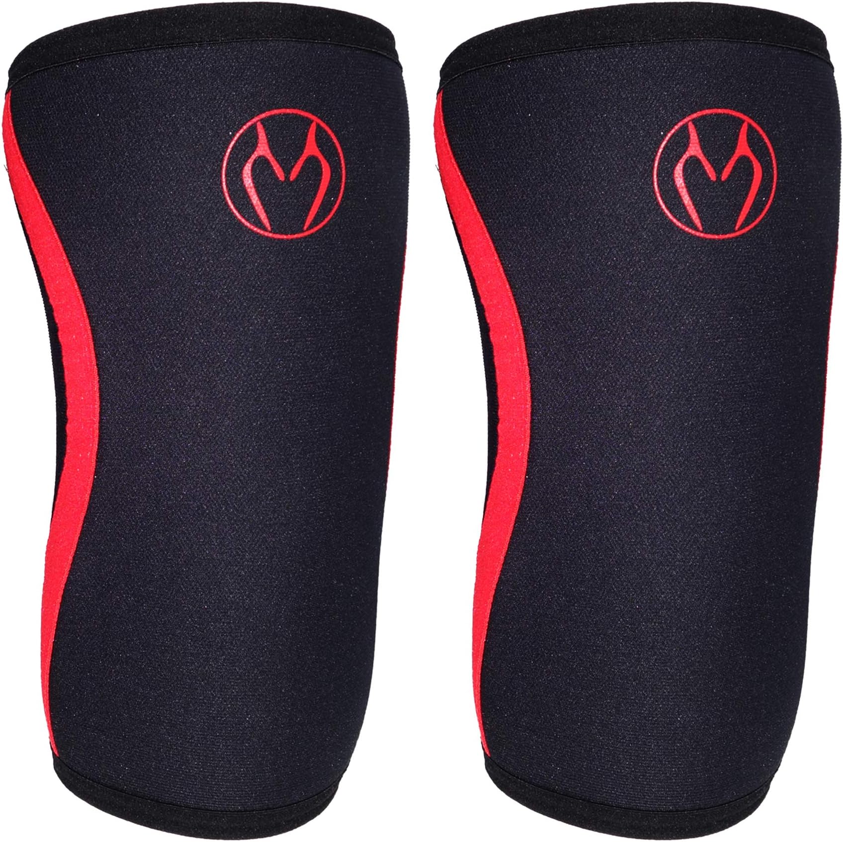 Knee Sleeves (1Pair) Compression Support& Protection for Weightlifting, Workout, Crossfit, Squats, Cleans and More, 7mm Neoprene, for Women and Men (Black, M)