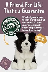 Living Nature Border Collie Soft Cuddly Toy Eco-Friendly 20cm view 7