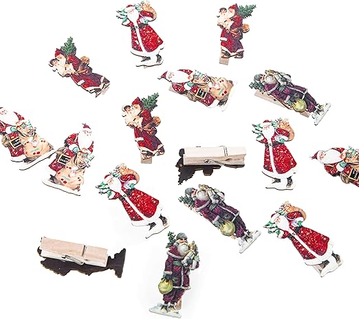 Immagini Natalizie Piccole.Logbuch Verlag Mollette Natalizie Piccole 4 5 Cm Stile Vintage In Legno Decorazione Natalizia Legno 16 Pezzi Amazon It Casa E Cucina