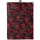 Aonimonis Red Skull Gothic Throw Blanket Gifts for Women, Soft Fuzzy Warm Cozy Flannel Blankets for Bedroom, Travel, Couch, Home Decor 50x60 in