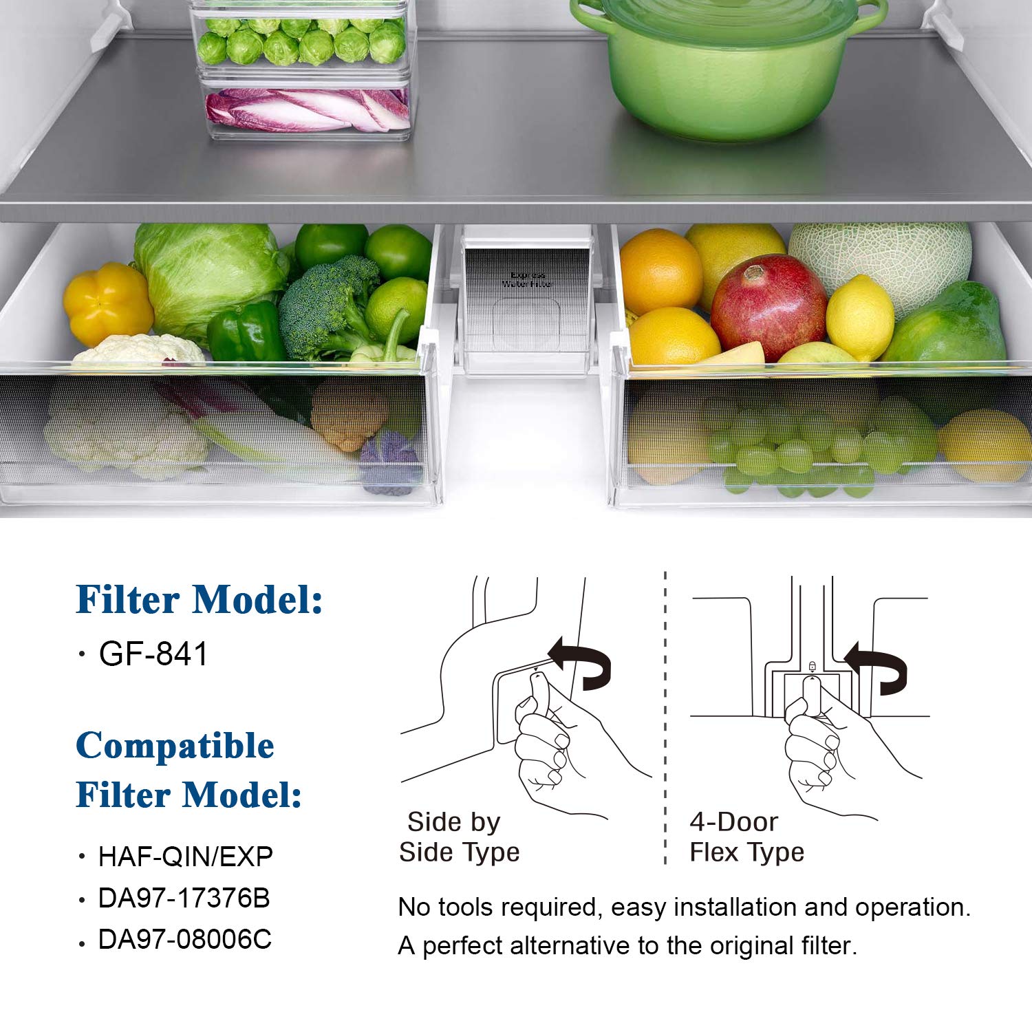 GLACIER FRESH DA9717376B Water Filter for Samsung Refrigerator