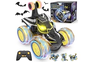 Mafbeanl Remote Control Car Stunt RC Cars 360° Rotating with 2.4GHz Rechargeable Wheel Lights Toys Car Gift for Boys 3 4 5 6 7 8 9 10 11 12 (Black)