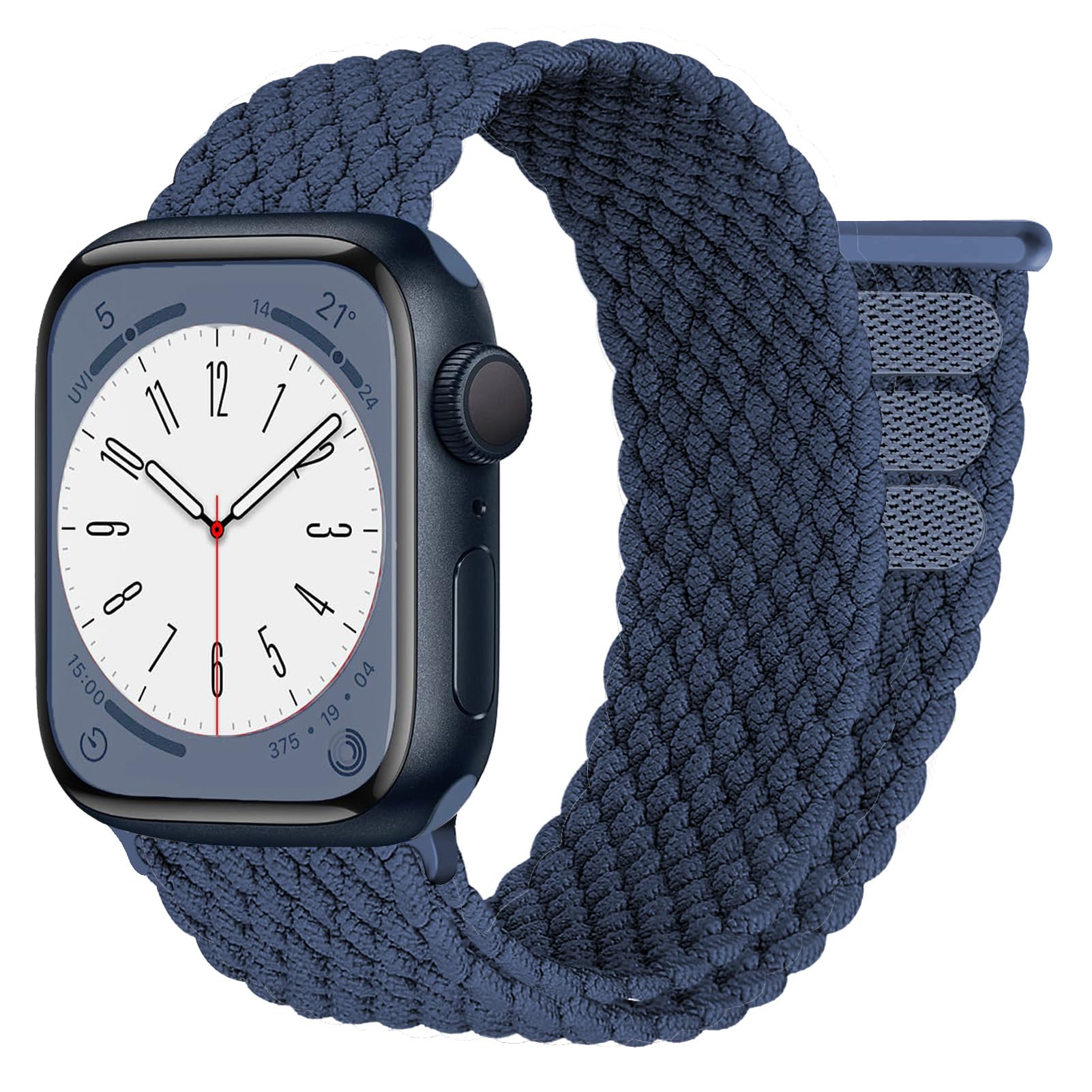 Braided Strap for Apple Watch Straps 45mm 44mm 42mm 46mm 41mm 40mm 38mm Women/Men,Stretchy Elastic Sport Solo Loop Bands for Apple Watch Ultra 49mm iWatch Series 10/9/8/7/6/5/4/3/SE