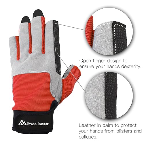 Brace Master Sailing Gloves Men Women for Sailing, Fishing