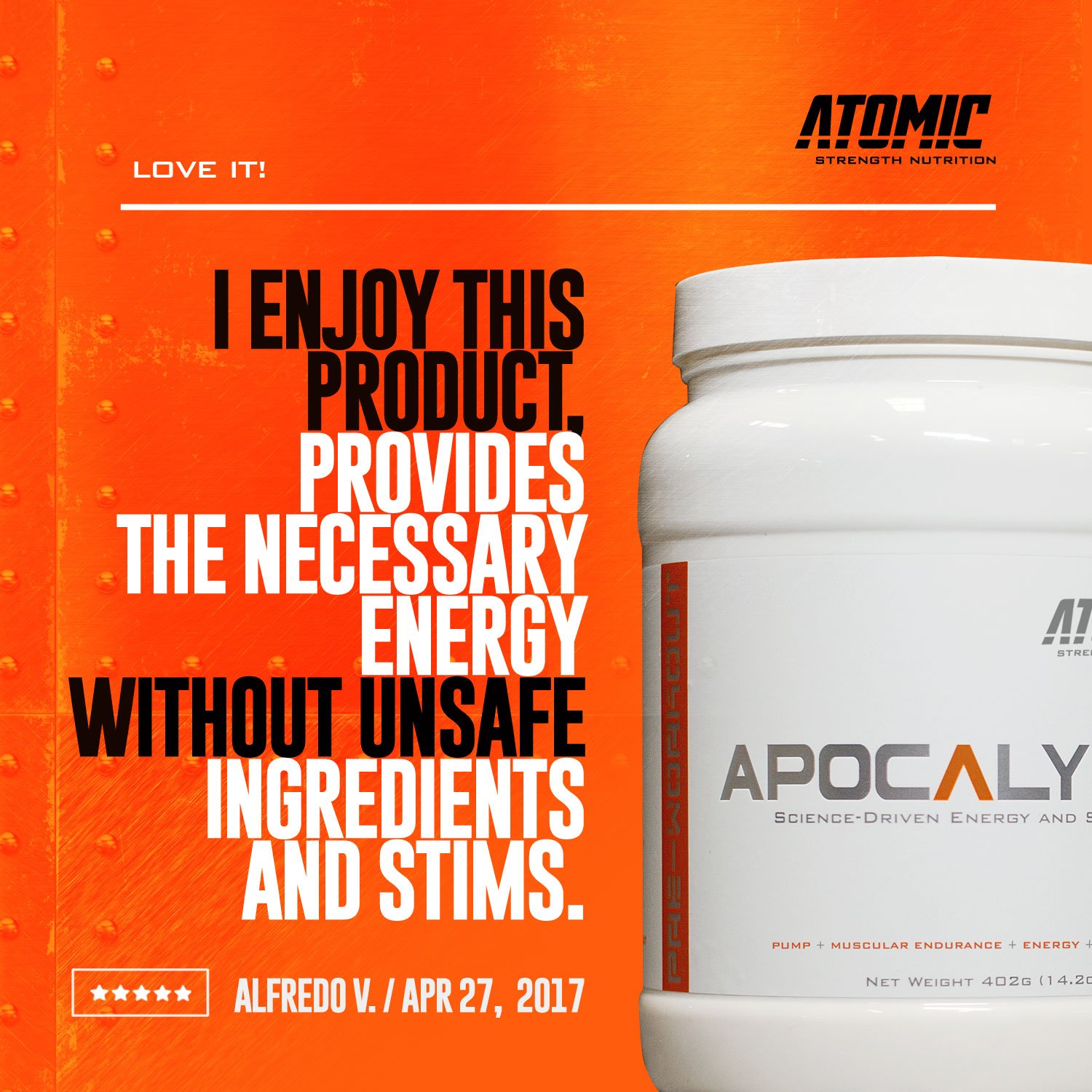Apocalypse PreWorkout by Atomic Strength Nutrition
