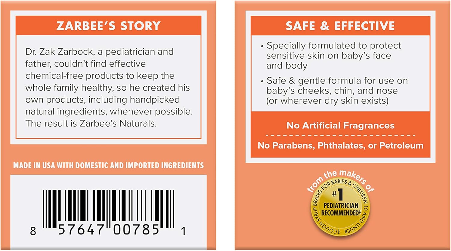 Zarbee's Naturals Baby Soothing Face Balm, 1.75 Ounces, with Beeswax, Sunflower & Chamomile: Health & Personal Care