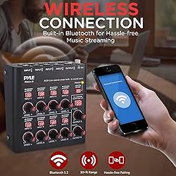Pyle 8-Channel Wireless BT Streaming Mini Line