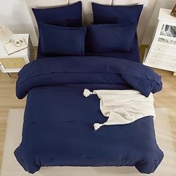 Litanika Oversized King Comforter Sets Navy Blue