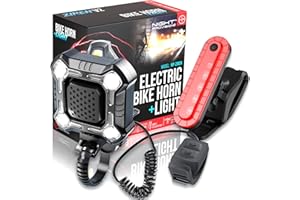 NP NIGHT PROVISION ZIREN High-Traffic Bike Horn Siren & LED Light Super Loud Electric Alert Rechargeable IPX4 Front and Back Lights
