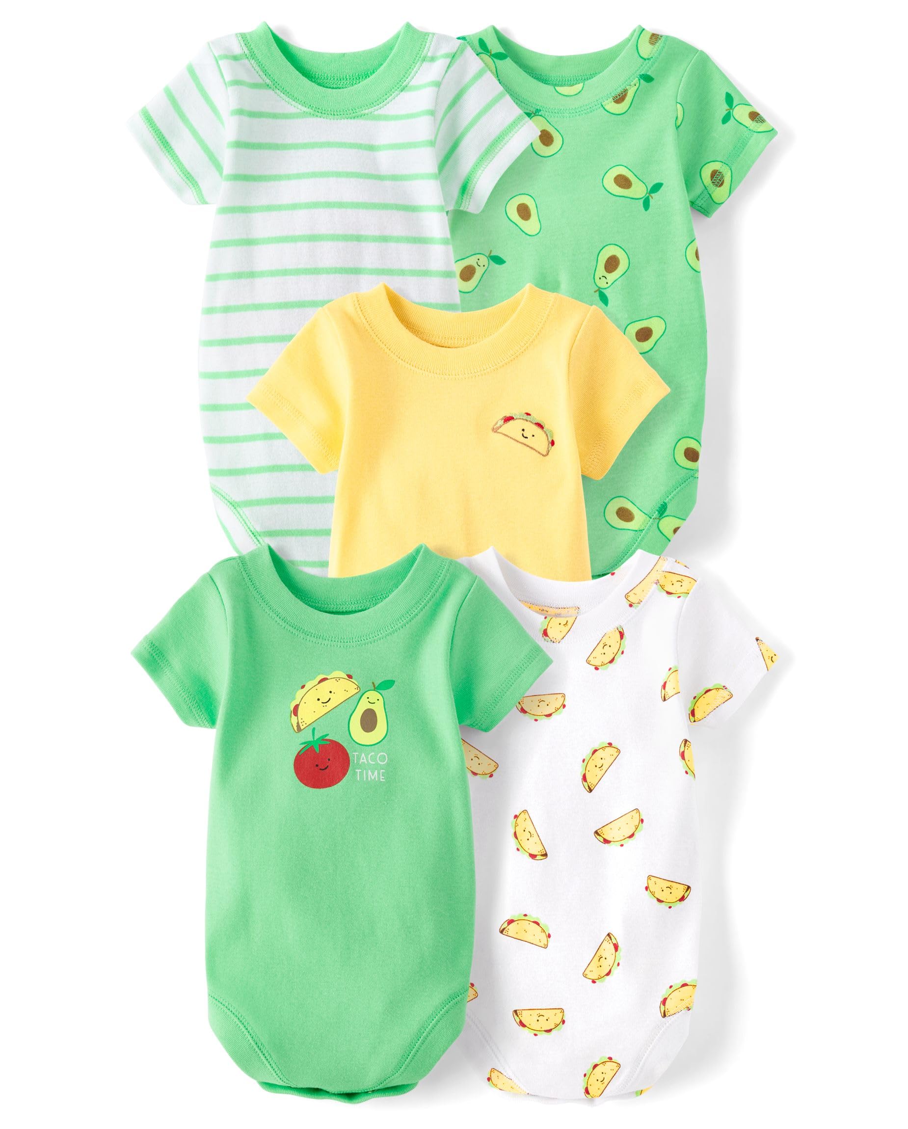 Photo 1 of The Children's Place,Baby Boys,and Newborn Short Sleeve Bodysuits,Multipacks,Food 5-Pack,18 Months,24 Months