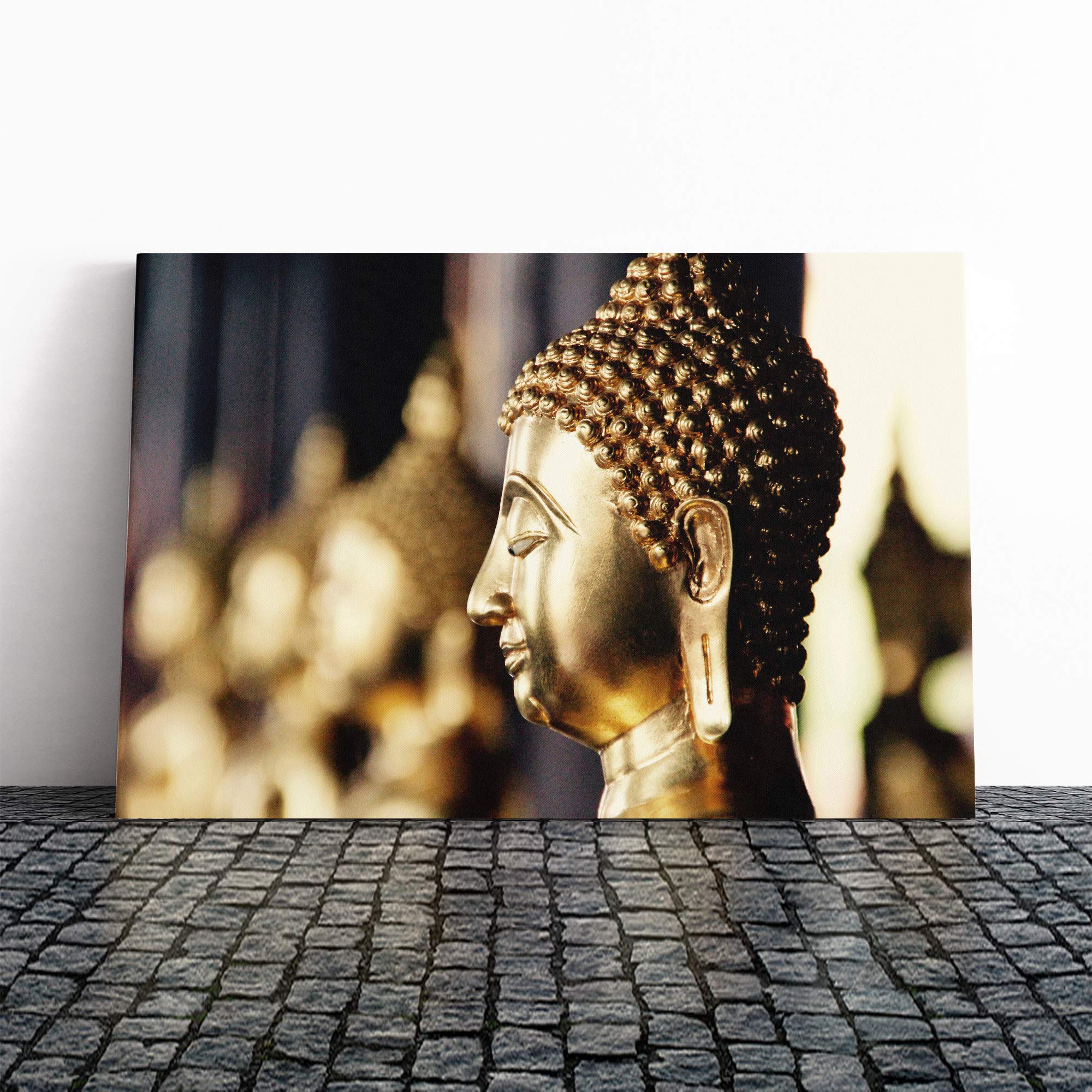 Oriental Buddha (11) Canvas Print | Gallery Wrapped 30mm Frame Wall Art | 20x14 inches | Ready to Hang | Modern Religious Picture | Living Room Bedroom Lounge Office