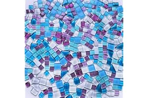 AONUOAO 1.1LB/500g Irregular Crystal Glass Mosaic Tiles with Mixed Colors for Crafts, Mosaic Making, Decoration, and More