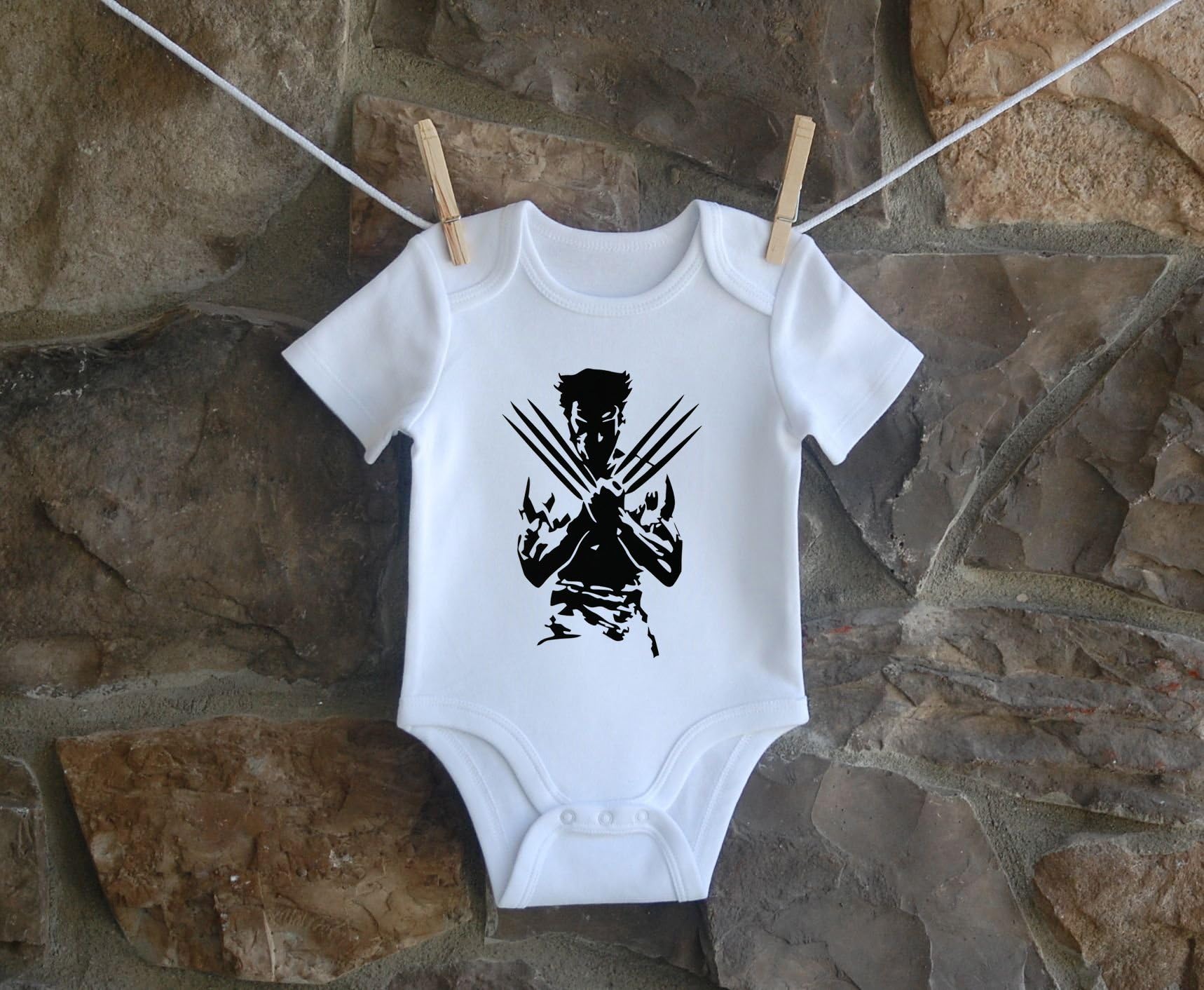 Wolverine Marvel Funny Babygrow Bodysuit Baby Clothes New Baby Gift Boy Girl BB77