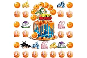 NF ORANGE 25PCS Birthday Party Cupcake Topper Cartoon Anime Theme Party Decorations Supplies kids Birthday Party Supplies