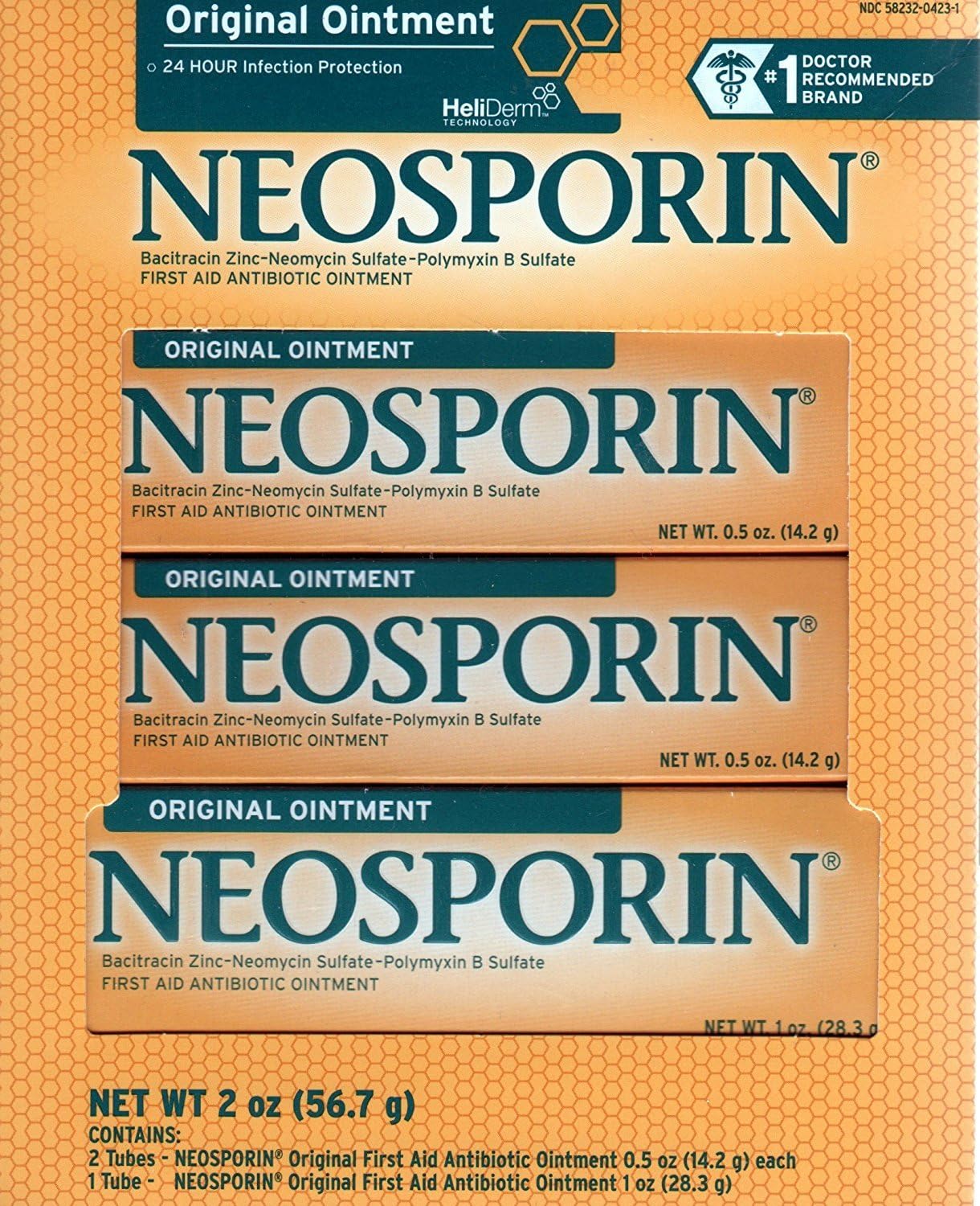 Neosporin Original First Aid Antibiotic Ointment Combo Pack, 2oz: Health & Personal Care