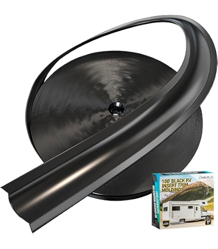 RV Exterior Trim Replacement Black Vinyl Insert Molding Trim - 5/8