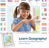 Larsen KL1 Europe Political Map Flags Jigsaw Puzzle 70 Piece Tray Frame Kids view 10