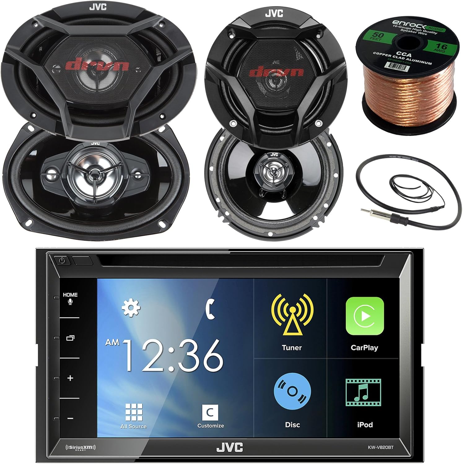 JVC KWV820BT 6.8" Touch Screen Car CD/DVD Bluetooth