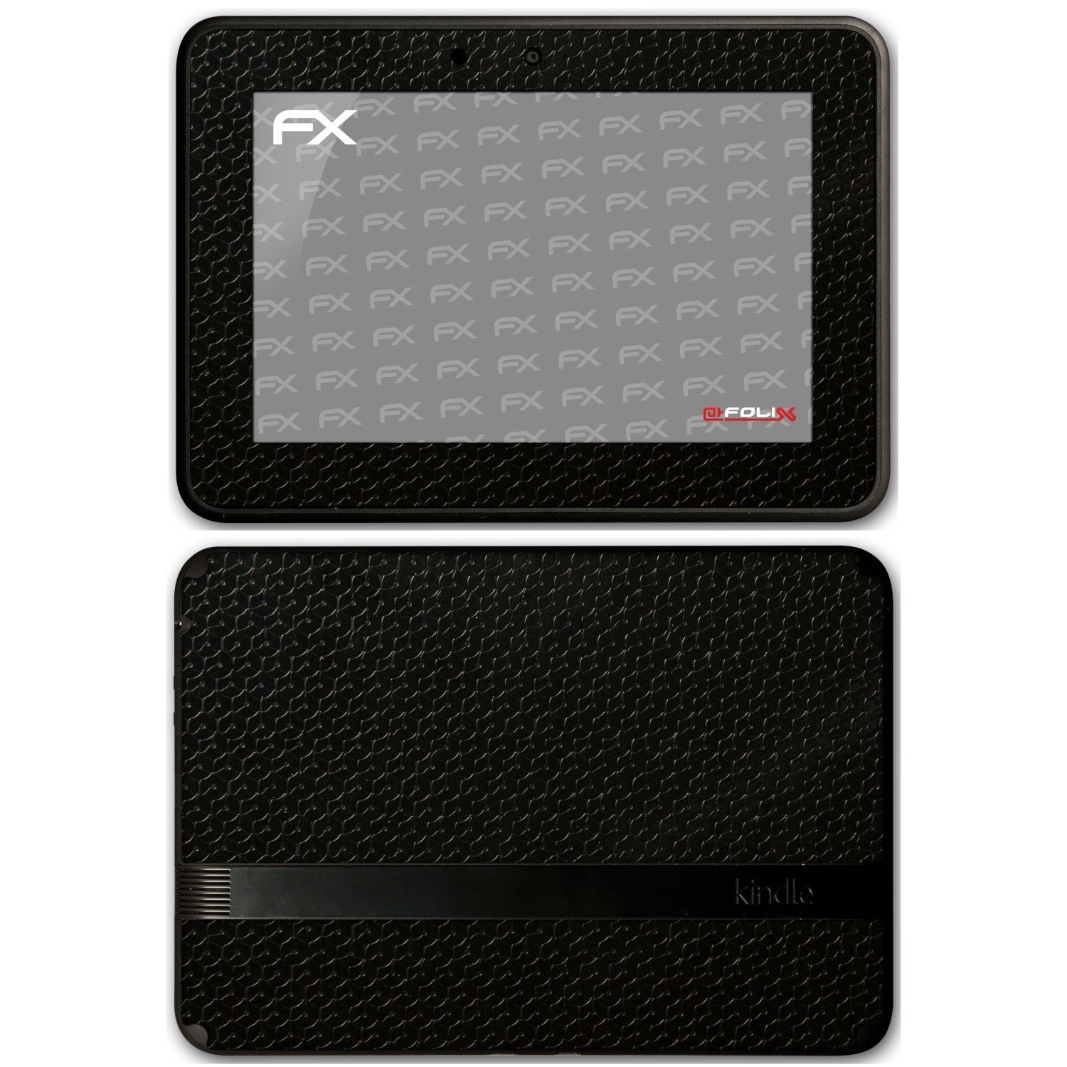 atFoliX Fx-Honeycomb-Black Designer Film for Amazon Kindle Fire HD